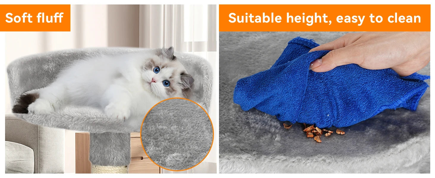 Cat Tree Multi-Level Tower Condo Scratching Post Kitten Toy Cozy Condo Climb Furniture Climbing Tower Activity Centre for Cats