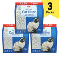 3Pack Bestone Non-Clumping Cat Litter 15L, Lightweight Mineral Litter for Indoor Cats, Suitable for Litter Trays