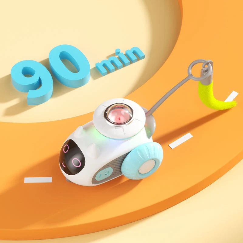 Automatic Cat Toy with Smart Obstacle Avoidance Remote Control Durable Bite Proof Safe Material Type C Charging