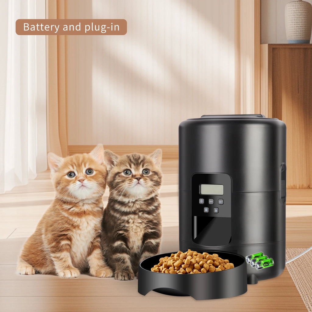 2L Cat Automatic Feeder, Smart Cat Food Distributor, Three Models: Button Model; WIFI Model: Video Model Can Be Selected