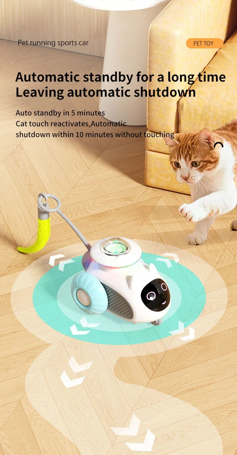 Automatic Cat Toy with Smart Obstacle Avoidance Remote Control Durable Bite Proof Safe Material Type C Charging