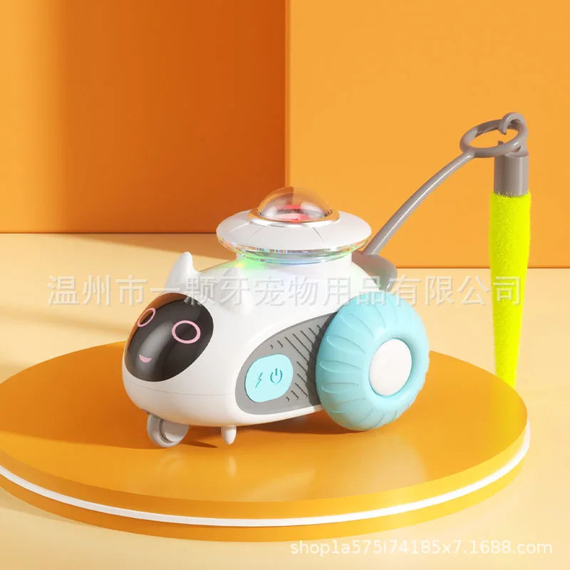Automatic Cat Toy with Smart Obstacle Avoidance Remote Control Durable Bite Proof Safe Material Type C Charging