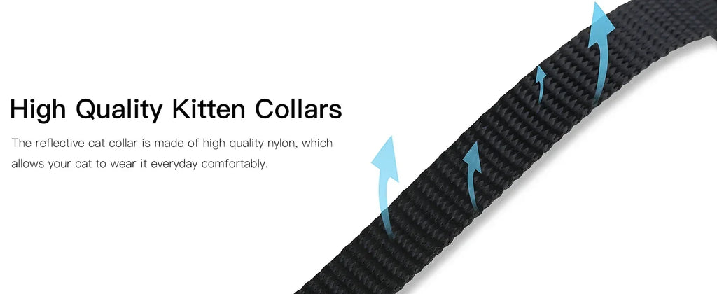 GPS Tracker Cat Collar with QR Name Tag & AirTag Holder, 2 IN 1 Protection Reflective Kitten Collar for Cats Airtag Case(No GPS)
