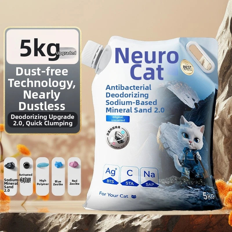 Filler Things Self-Cleaning Arena Biodegradable Sand For Cat Supplies Accessories Litter 5KG Self-Cleaning Deodorization Sand