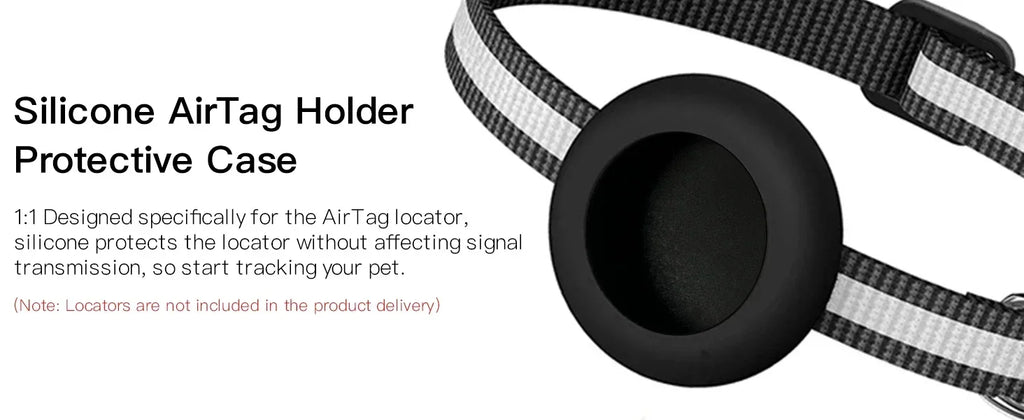 GPS Tracker Cat Collar with QR Name Tag & AirTag Holder, 2 IN 1 Protection Reflective Kitten Collar for Cats Airtag Case(No GPS)