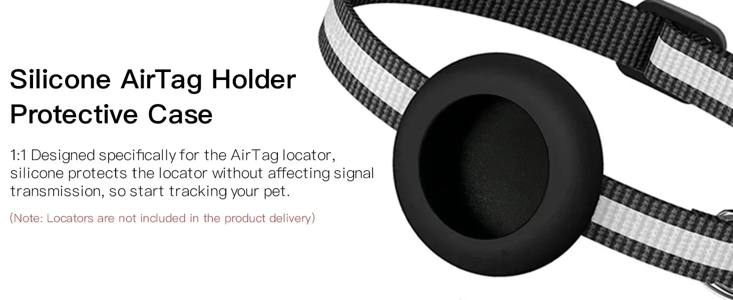 GPS Tracker Cat Collar with QR Name Tag & AirTag Holder, 2 IN 1 Protection Reflective Kitten Collar for Cats Airtag Case(No GPS)
