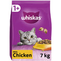 7kg Whiskas 1+ Adult Complete Dry Cat Food Chicken Bulk Pack Cat Biscuits