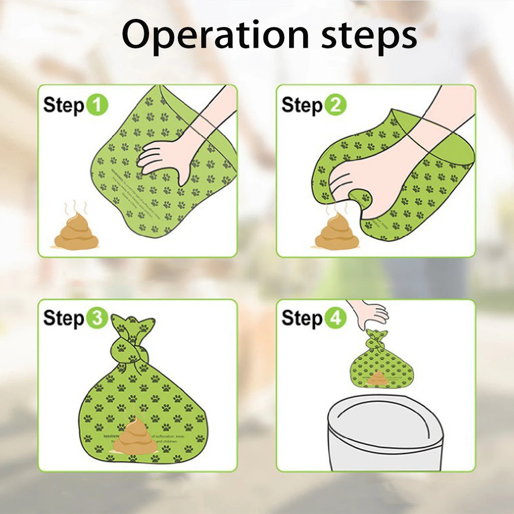 Rolled Dog Poop Bag Biodegradable Thickened Pet Outdoor Cleaning Poop Bag with Breakpoint Dog Cat Poop Scoop Bag