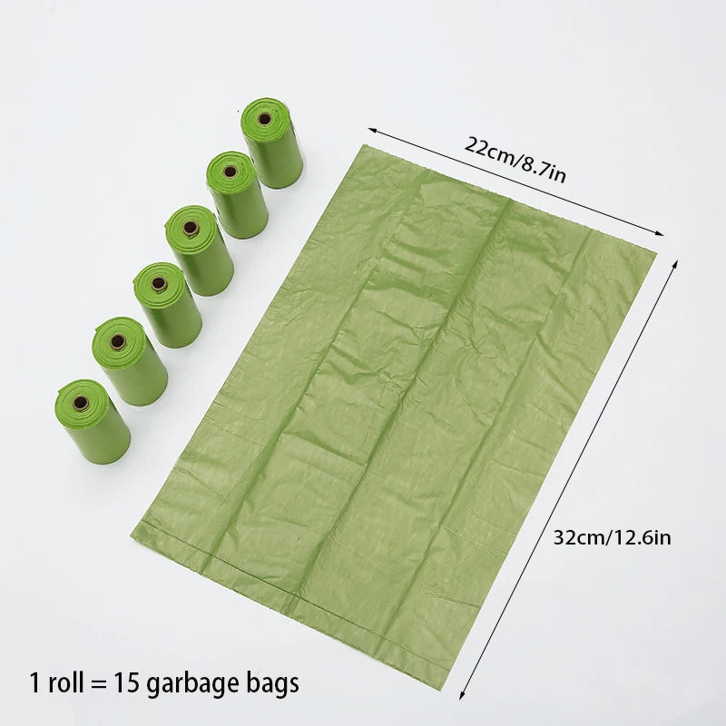 Rolled Dog Poop Bag Biodegradable Thickened Pet Outdoor Cleaning Poop Bag with Breakpoint Dog Cat Poop Scoop Bag