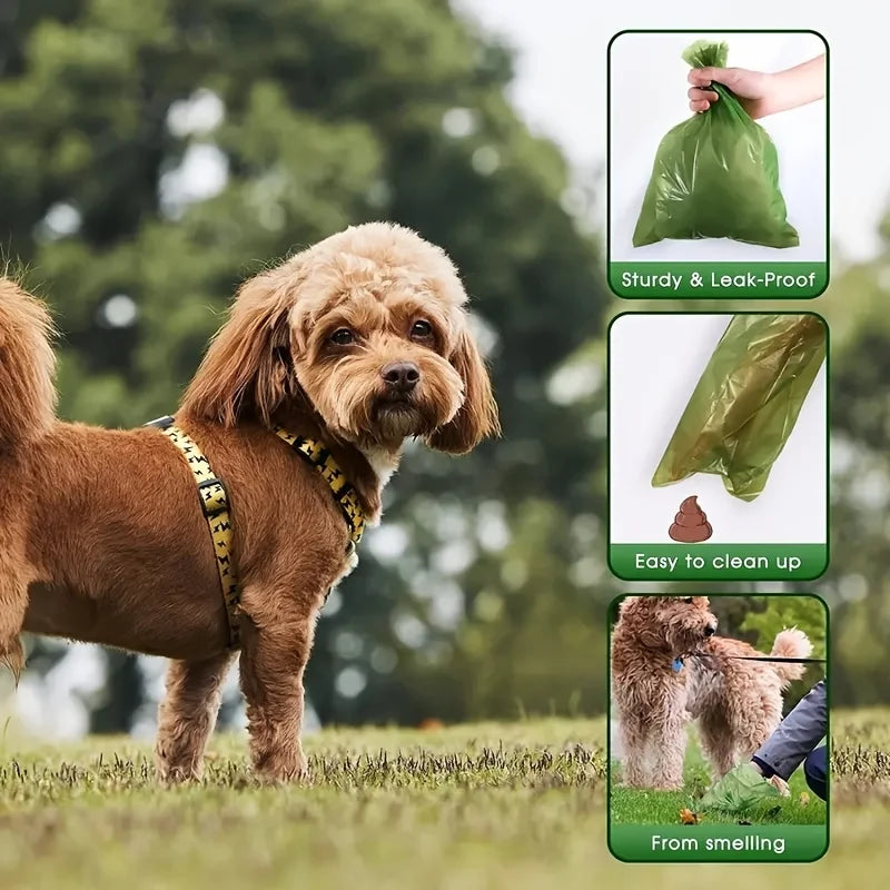 Rolled Dog Poop Bag Biodegradable Thickened Pet Outdoor Cleaning Poop Bag with Breakpoint Dog Cat Poop Scoop Bag