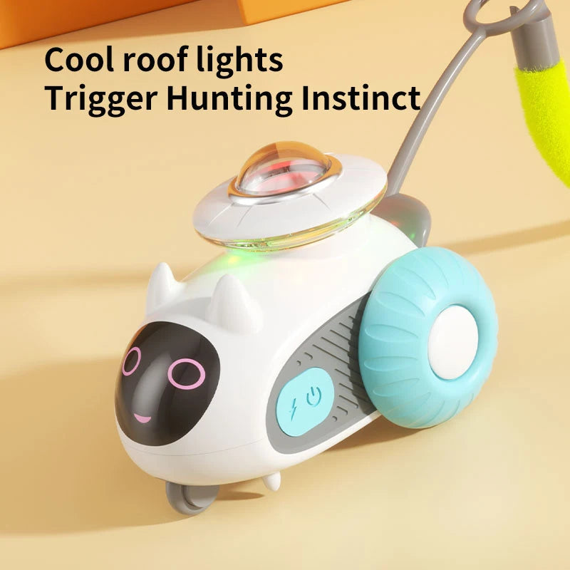 Automatic Cat Toy with Smart Obstacle Avoidance Remote Control Durable Bite Proof Safe Material Type C Charging